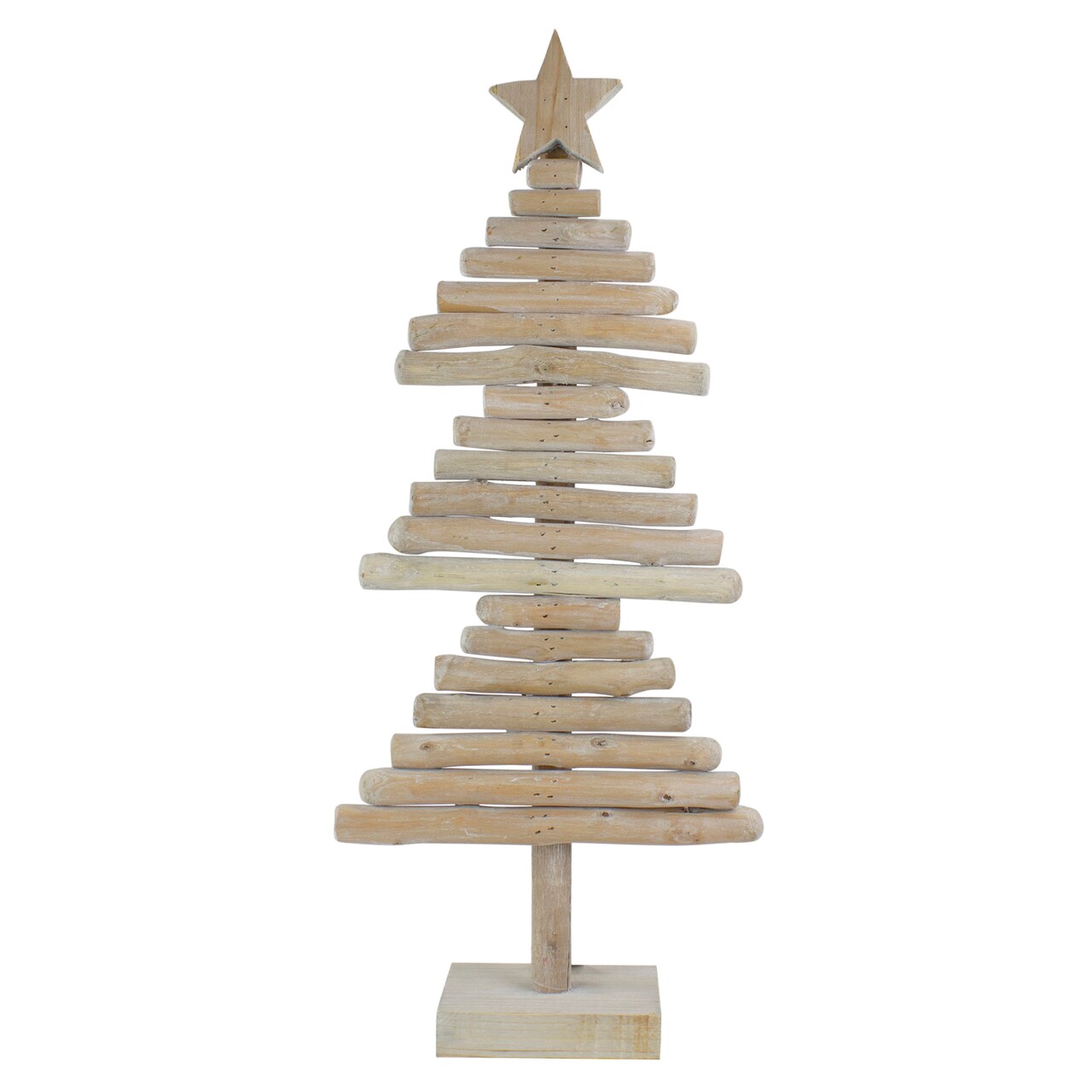 Northlight Rustic Wooden Christmas Tree with Star Decoration - 25.5"